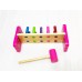 Kids Educational Wooden Hammer Bench Pound A Peg Counting Game